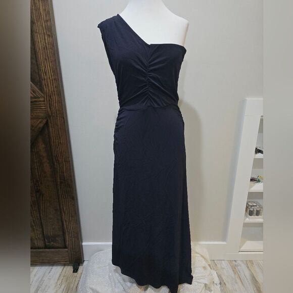 Veronica Beard Dresses & Skirts - Veronica Beard One Shoulder Midi Asymmetrical Dress NWOT Size M Navy Blue
